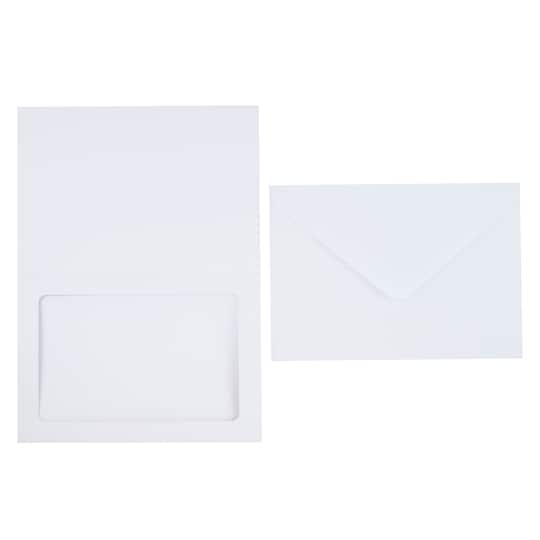 12 Packs: 10 ct. (120 total) 5" x 7" White Frame Cards & Envelopes by Recollections™